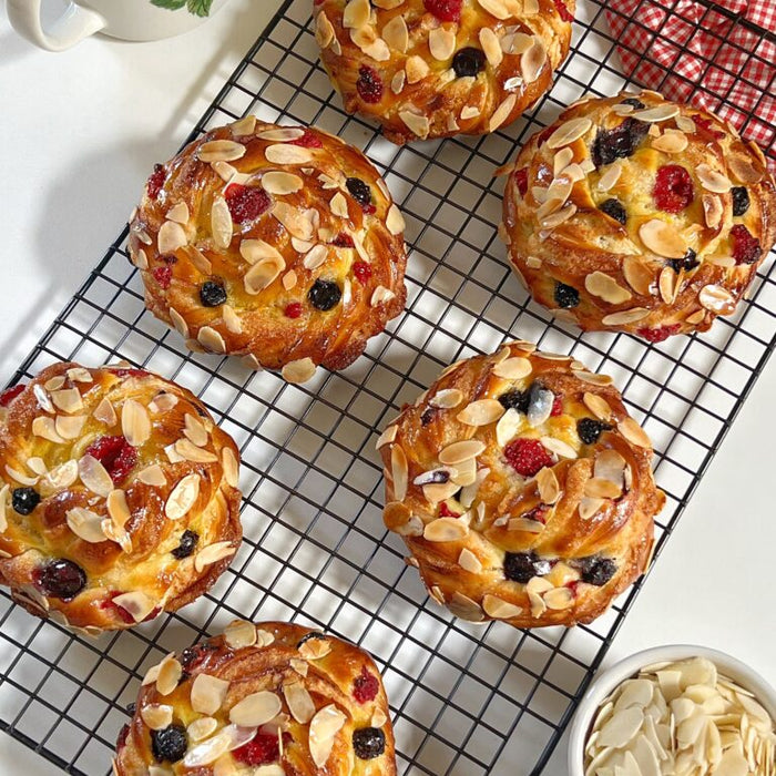 Almond and Red Berry Brioche