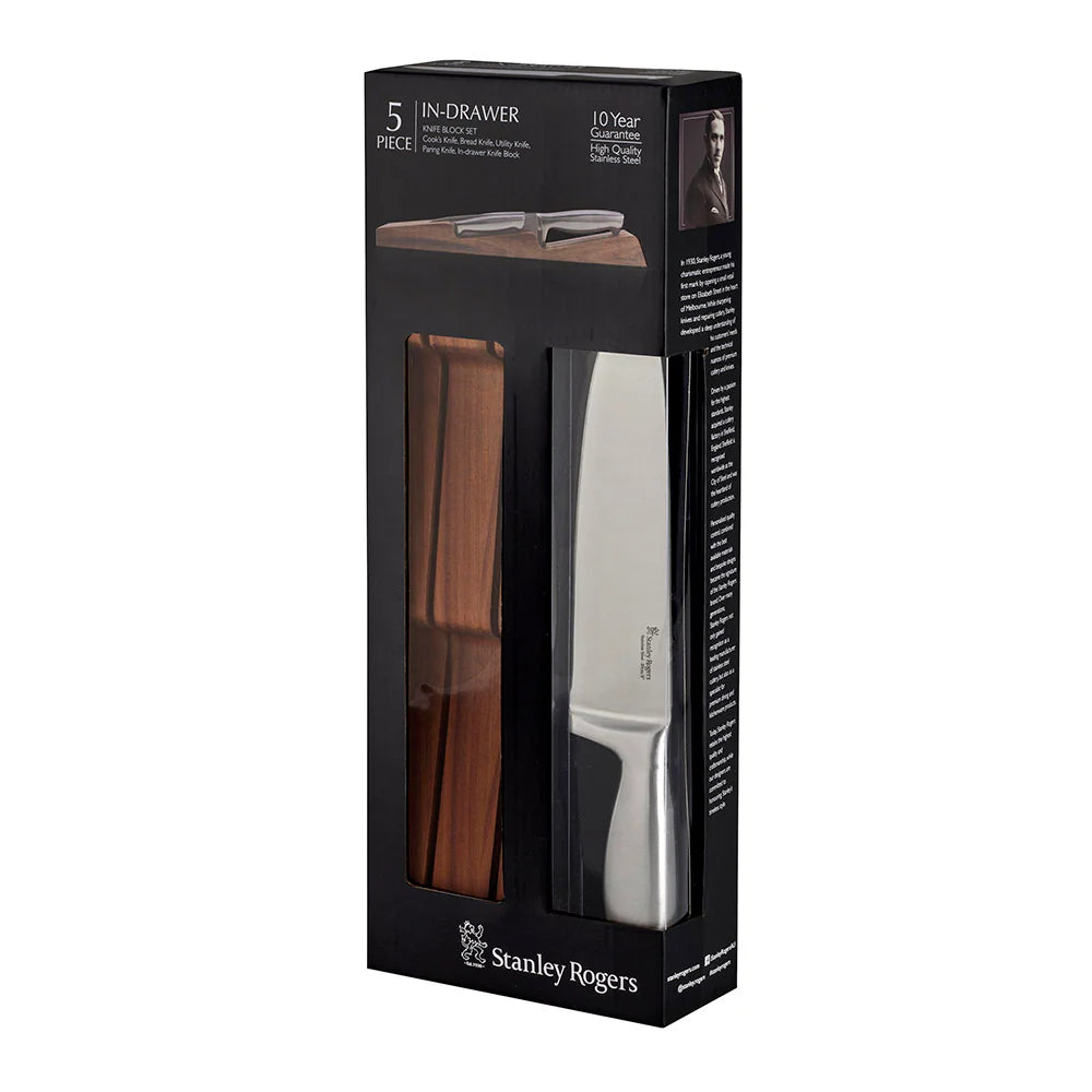 Stanley Rogers In-drawer 5 Piece Knife Block