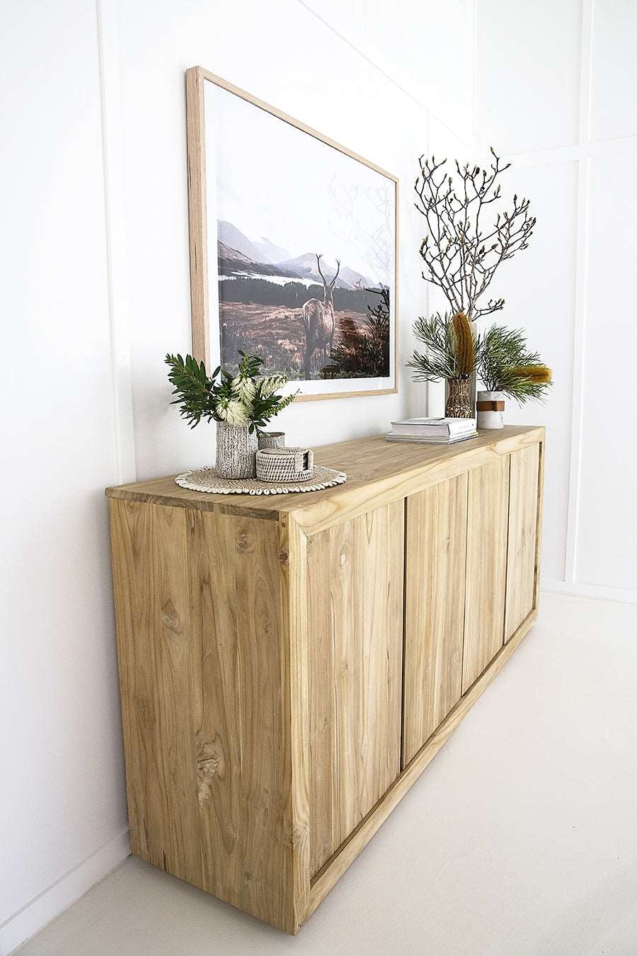 Buddina Teak 4 Door Sideboard