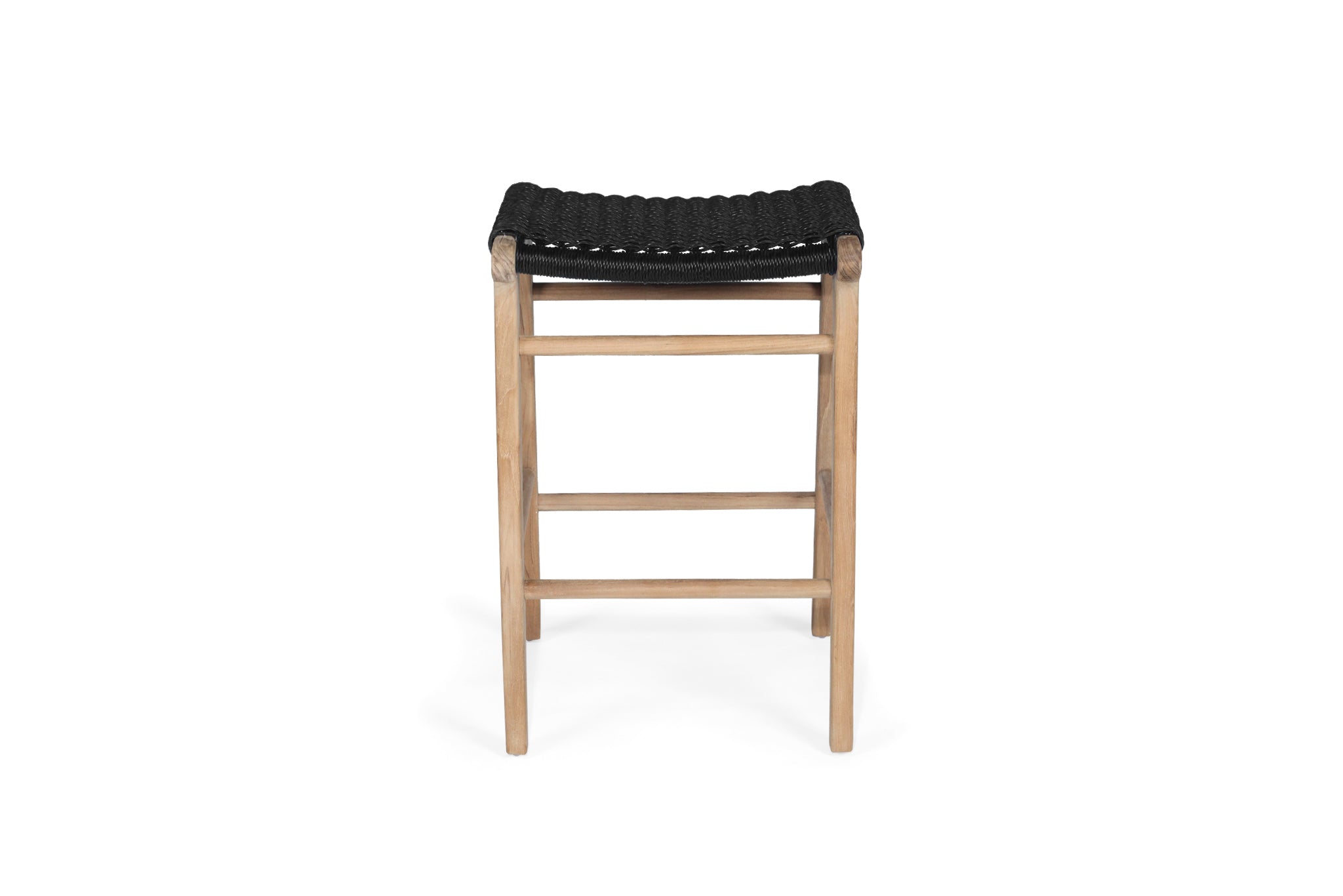 Cronulla Indoor/Outdoor Backless Counter Stool – Black (Close Weave)