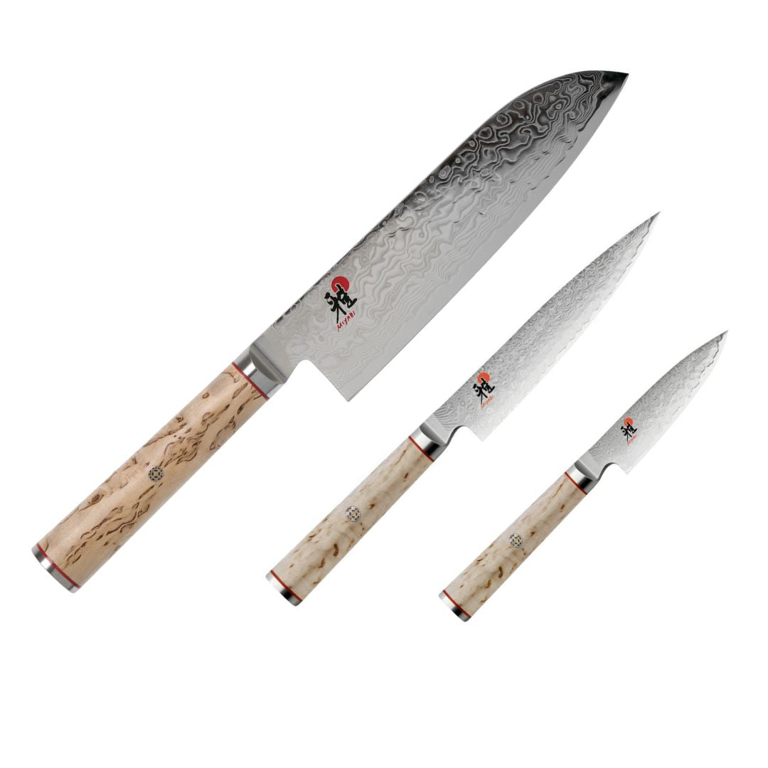 Miyabi Birchwood 5000MCD Santoku Utility Paring Knife 3 Piece Set 625154