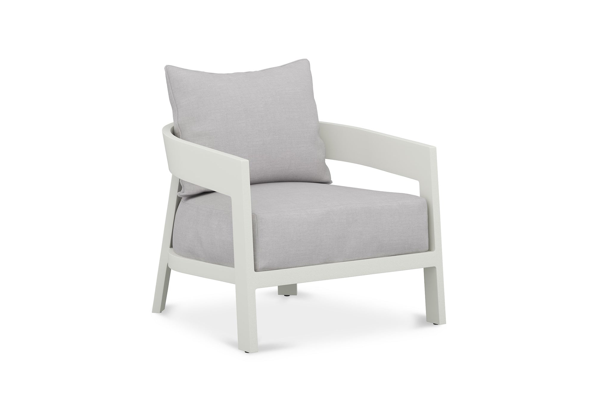 Queenscliff Outdoor Sofa – 1 Seater – White Powder Coated Frame