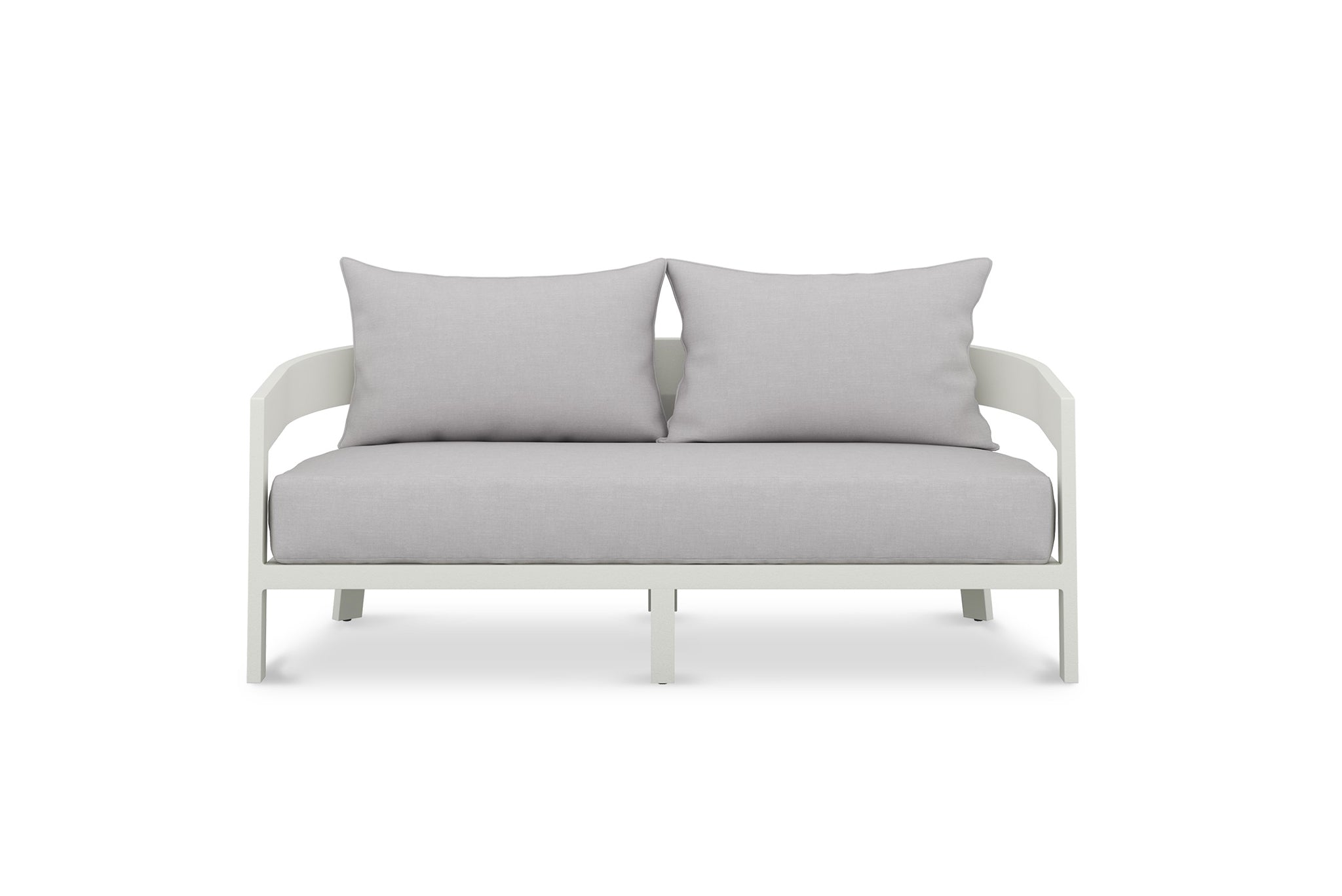 Queenscliff Outdoor Sofa – 2 Seater – White Powder Coated Frame