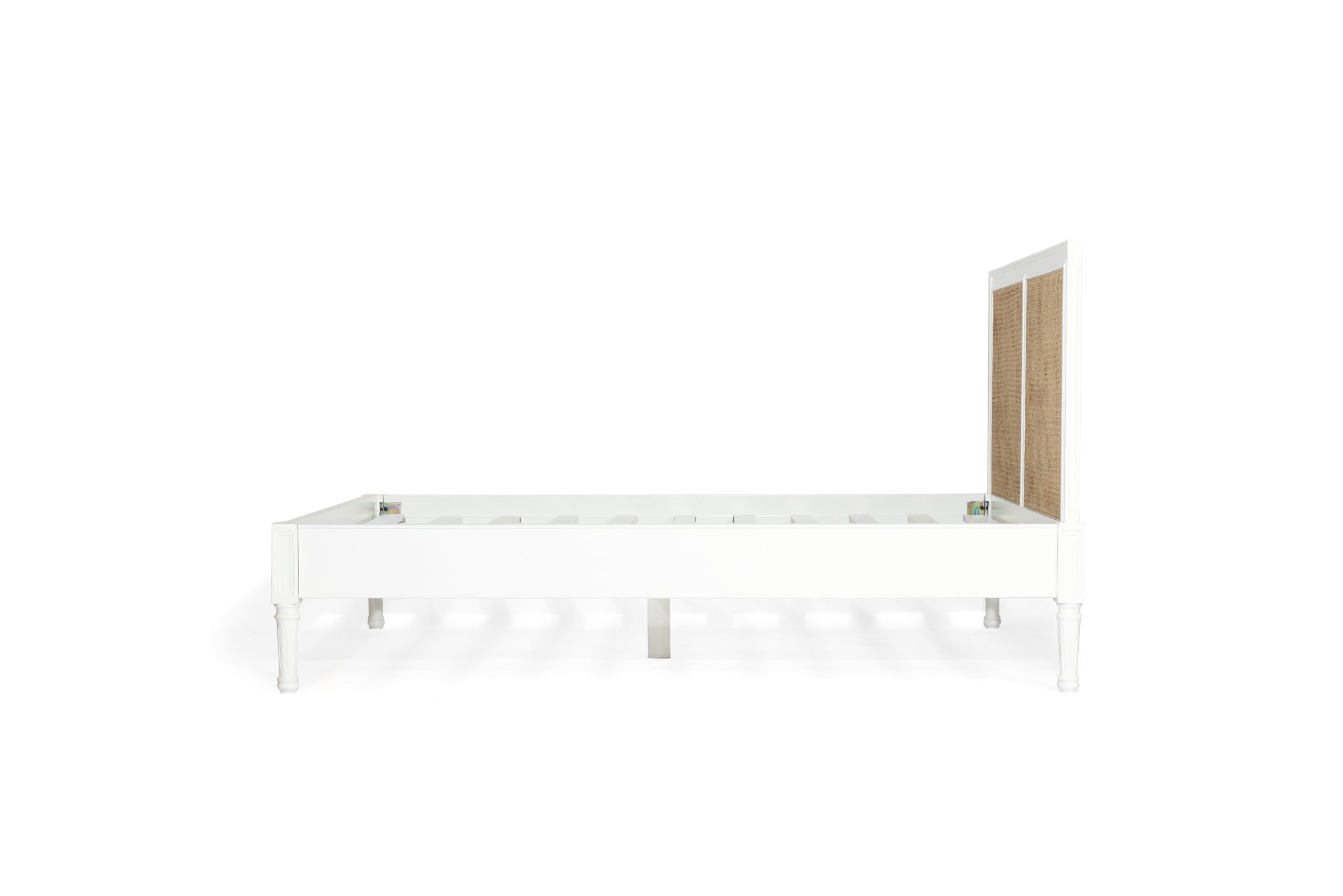 Vaucluse Cane Bed – Double Size – Low End – White