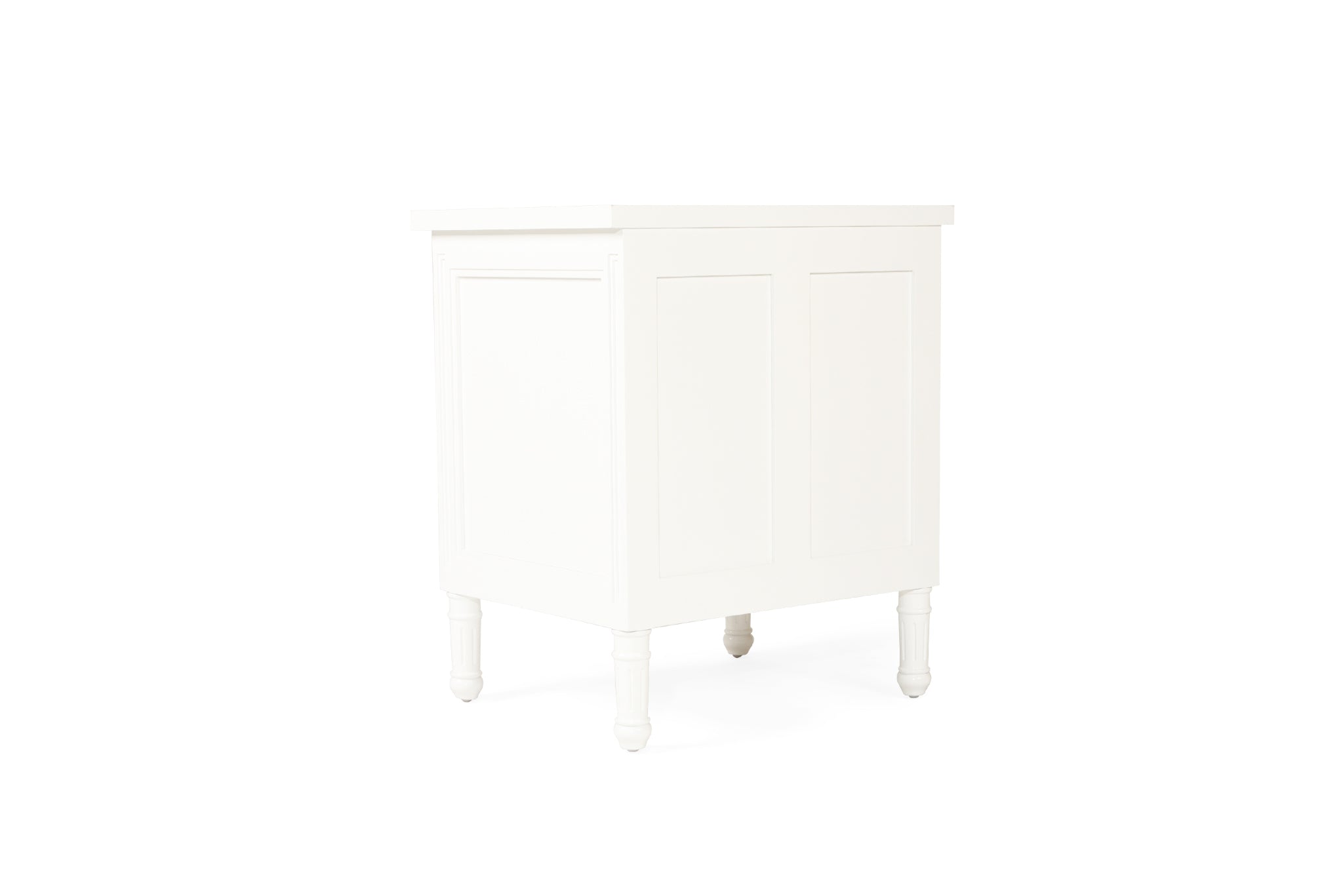 Vaucluse Mahogany Bedside Table – 3 Drawer – White