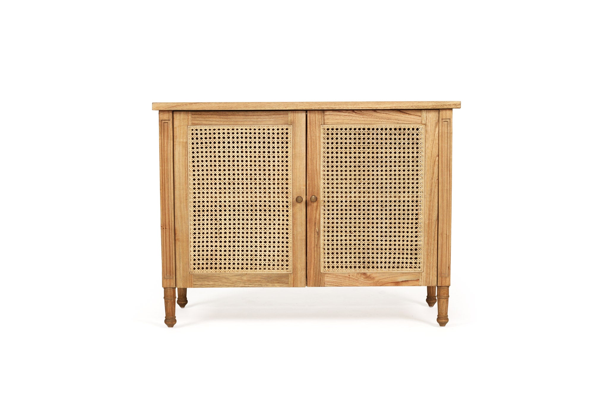 Vaucluse Mahogany & Rattan Two Door Sideboard – Weathered Oak