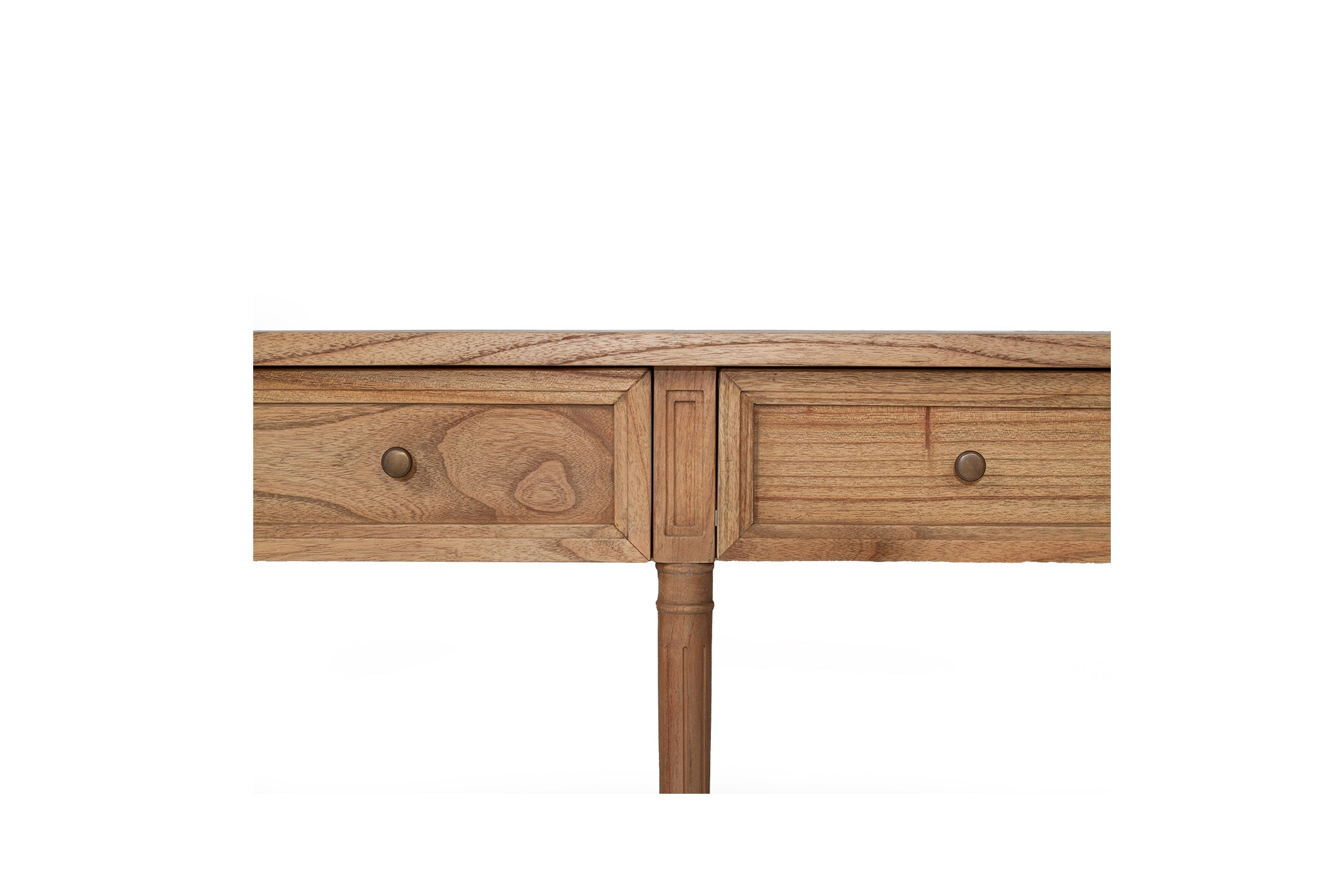 Vaucluse Mahogany & Rattan Wide Console Table – Weathered Oak – 280cm