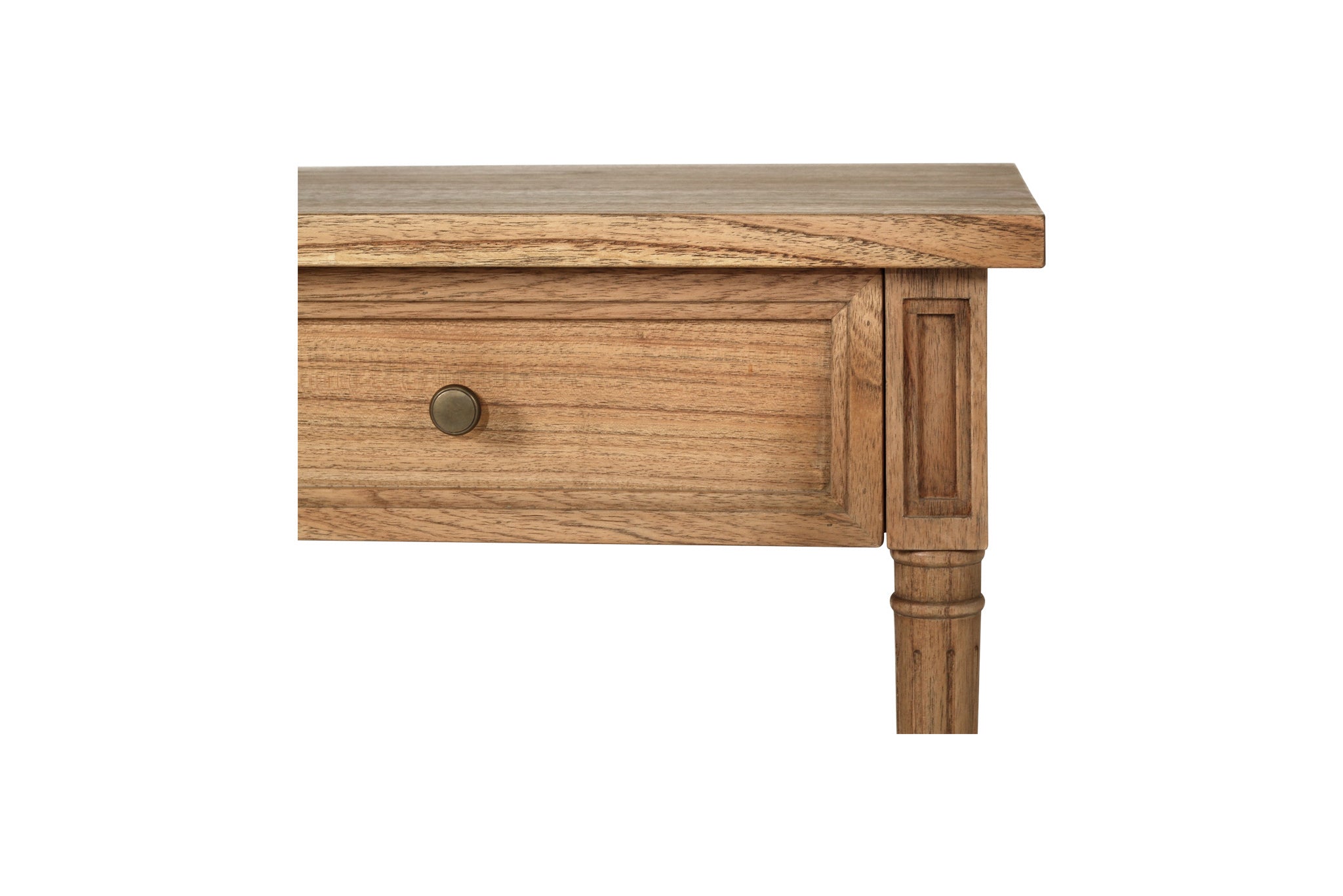 Vaucluse White Cedar & Cane Bedside Table – Weathered Oak