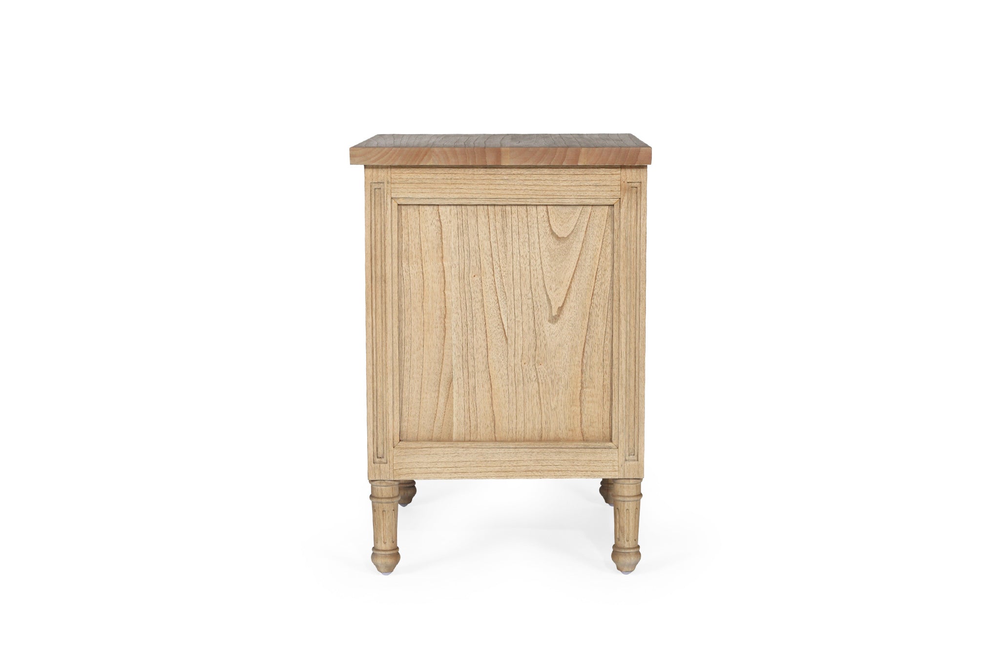 Vaucluse White Cedar Bedside Table – 3 Drawer – Weathered Oak