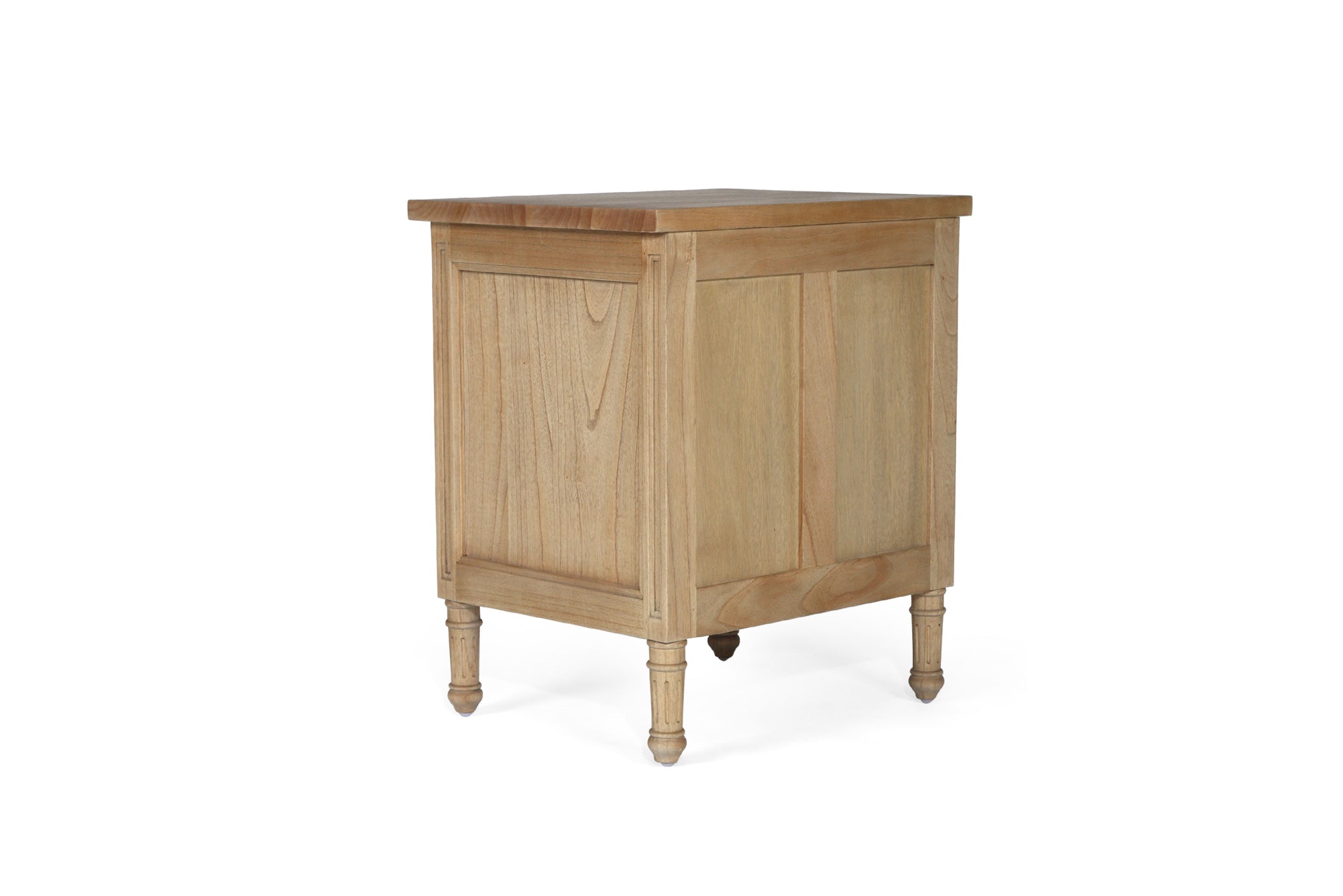 Vaucluse White Cedar Bedside Table – 3 Drawer – Weathered Oak