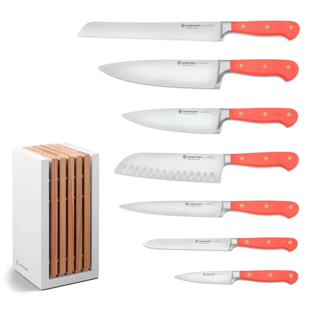 Wusthof Classic Colour 8 Pcs Knife block Set – Coral Peach