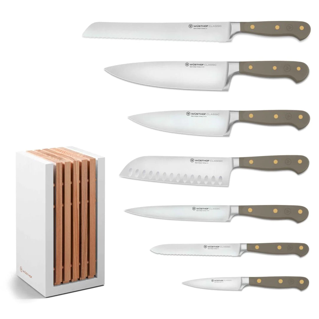 Wusthof Classic Colour 8 Pcs Knife block Set – Velvet Oyster