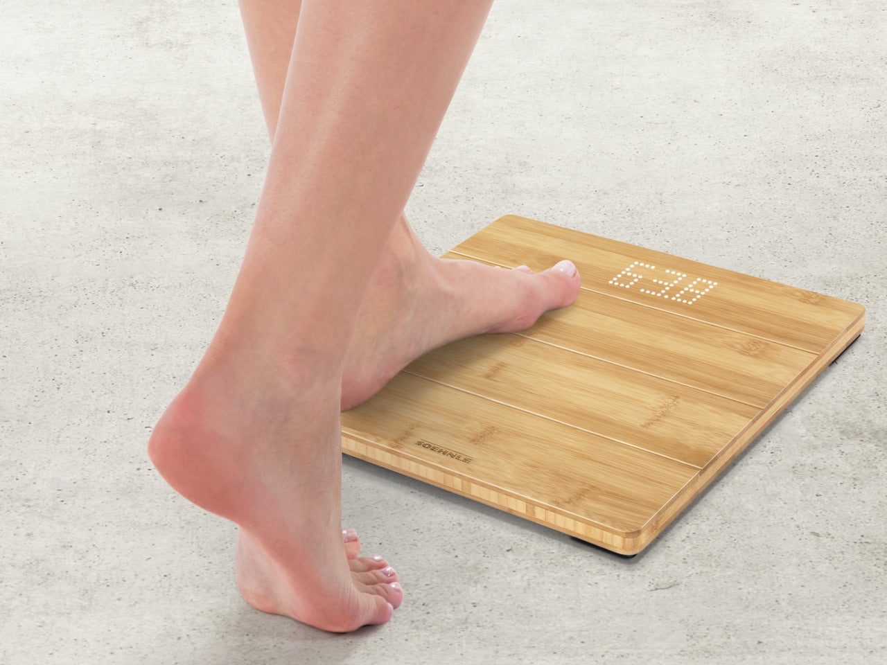 Soehnle Style Sense Bamboo Magic Bathroom Scale 180kg Capacity S63880