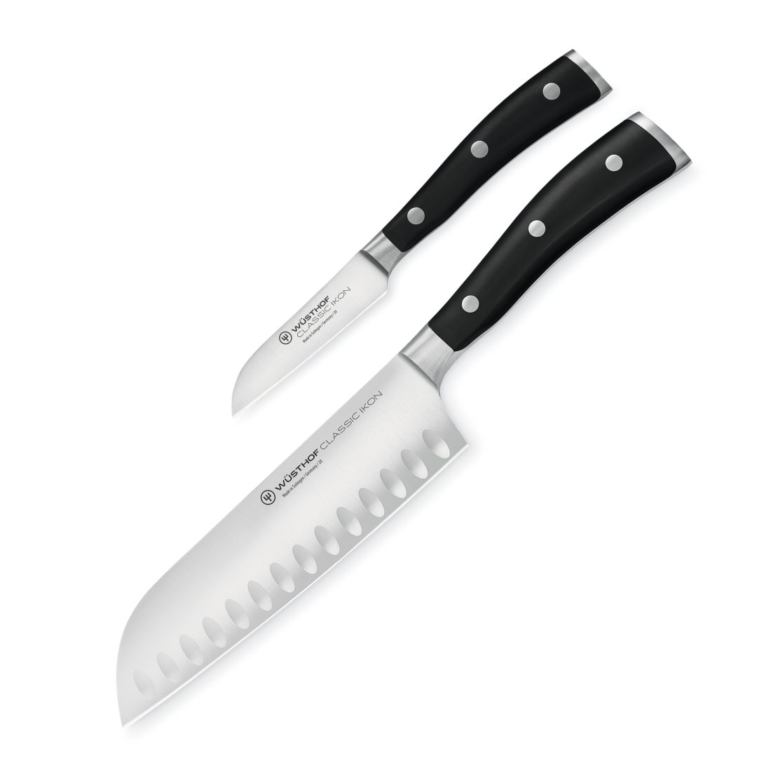 Wusthof Classic Ikon 2-piece Santoku 17cm and Paring 8cm Knife Set 1120360201