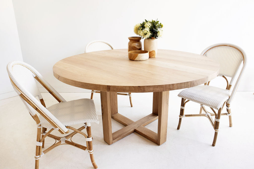 St Albans American Oak Round Dining Table