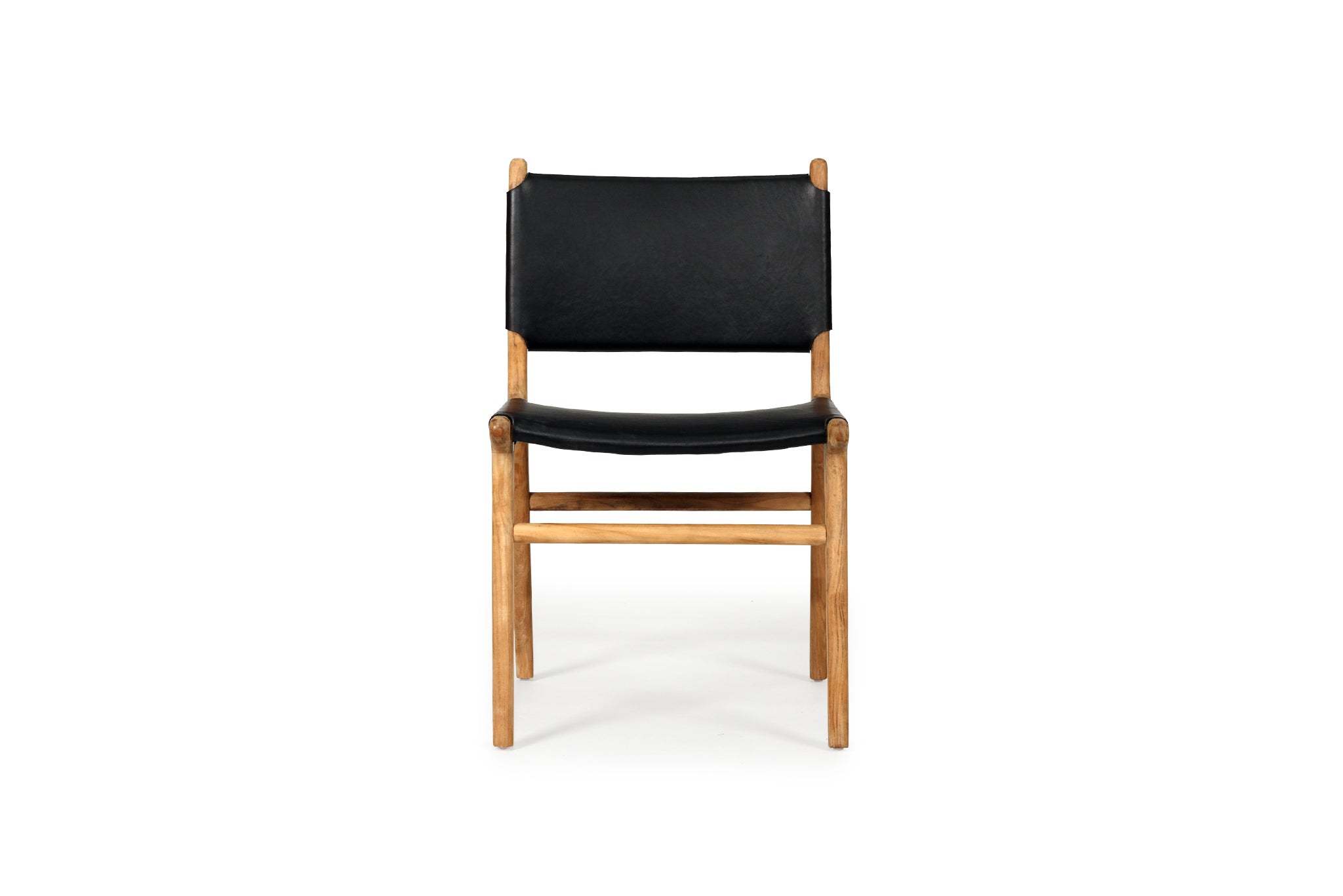 South Bank Leather Side Chair – Black