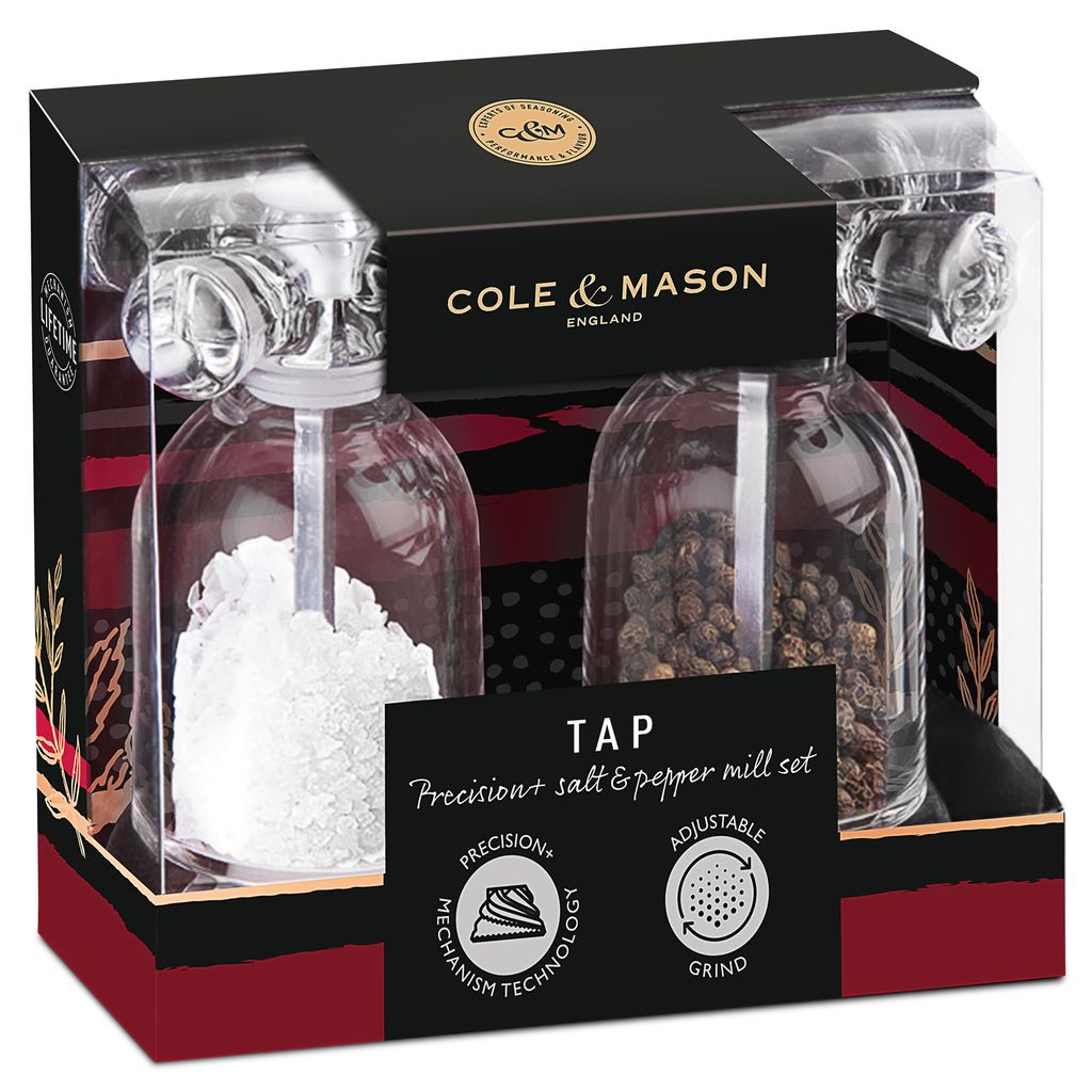 Cole & Mason Tap Shaped 11.5cm Salt and Pepper Gift Set