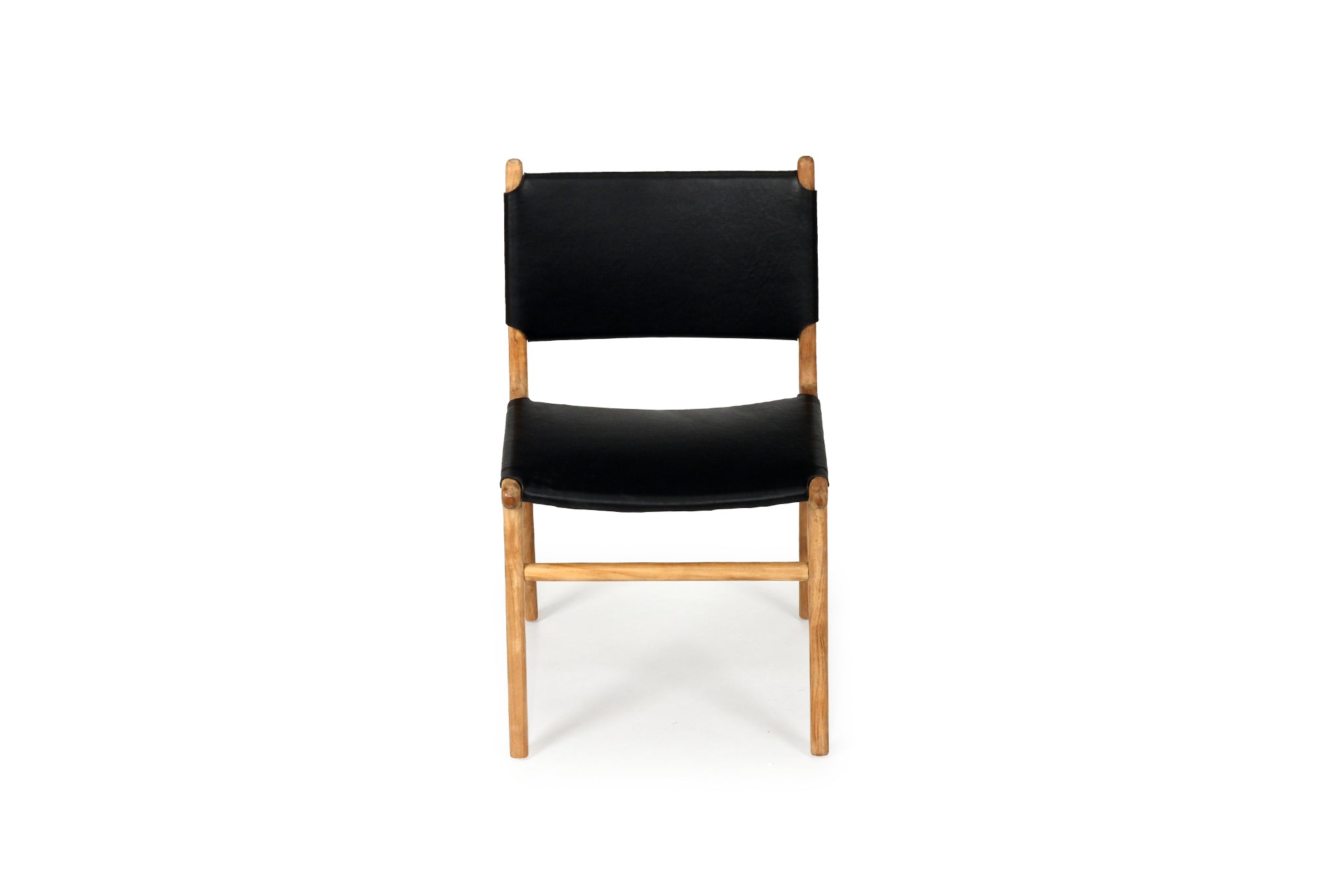 South Bank Leather Side Chair – Black