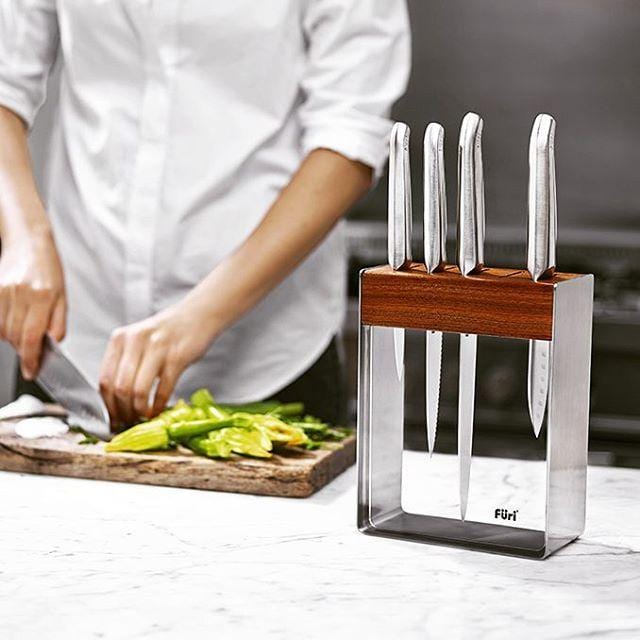 Furi Pro Stainless Steel Knife Block Set 7 Piece