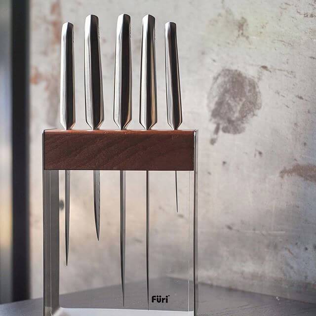 Furi Pro Limited Edition White Knife Block Set 7 Piece