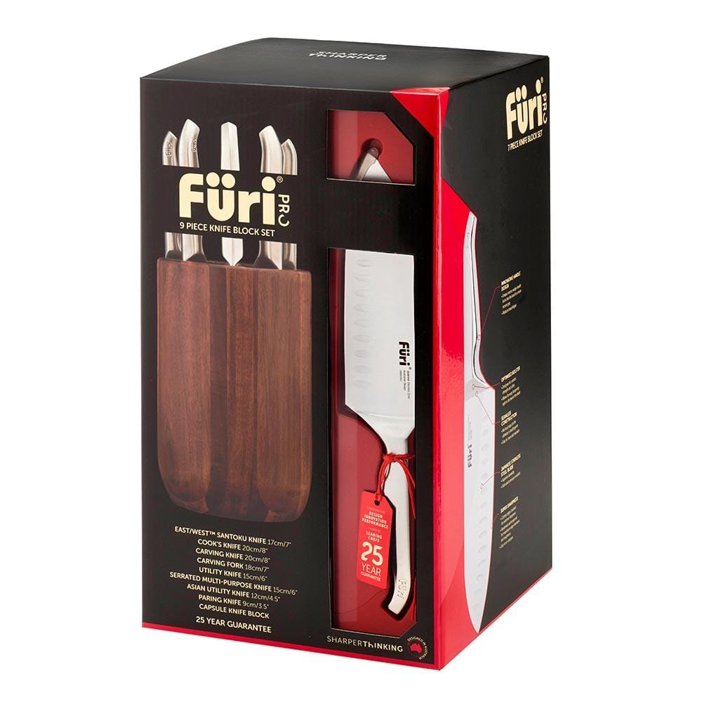 Furi Pro Capsule Block 9pc Knife Set