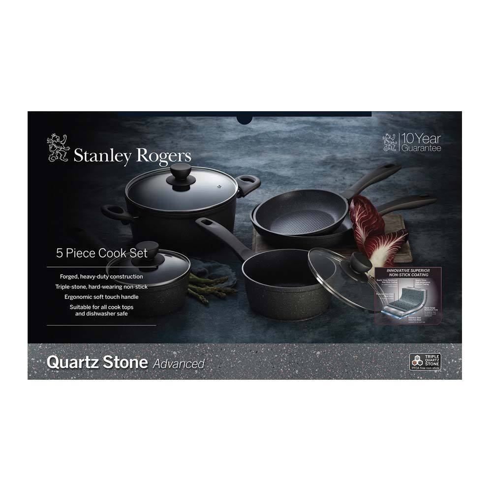 Stanley Rogers Quartz Stone Advanced 5pc Cookware Set