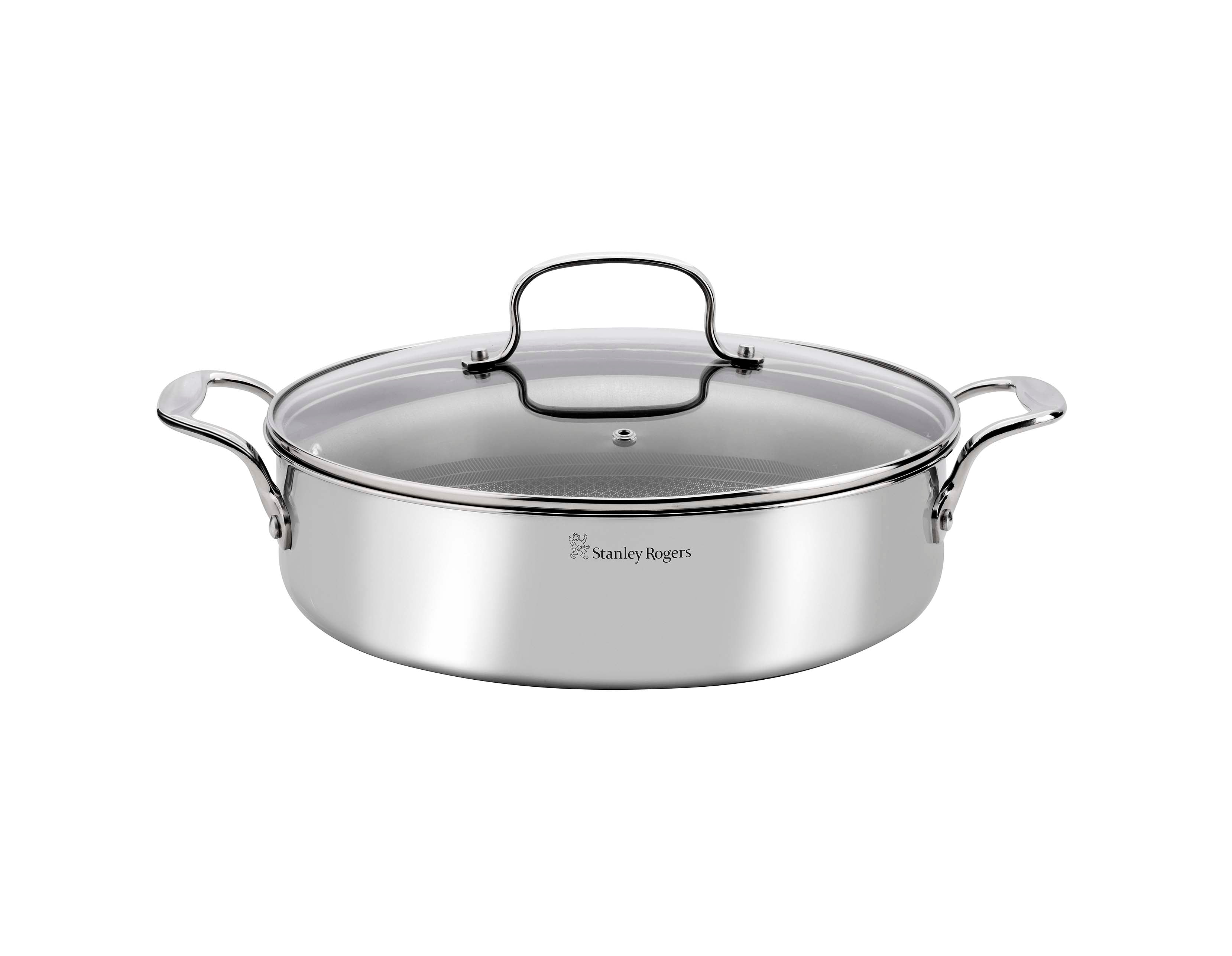 Stanley Rogers Matrix Non-stick Chef’s Pan with Glass Lid 28cm