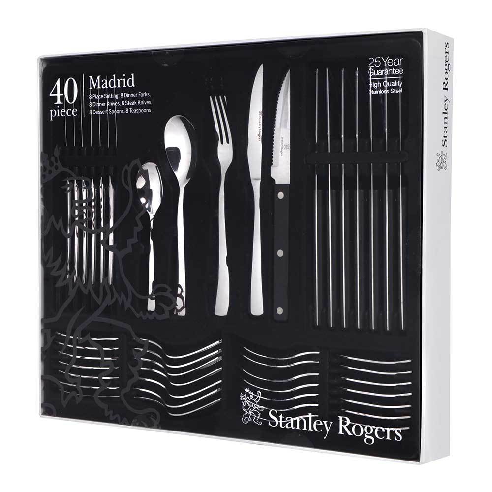 Stanley Rogers Madrid 40 Piece Cutlery Set with Steak Knives