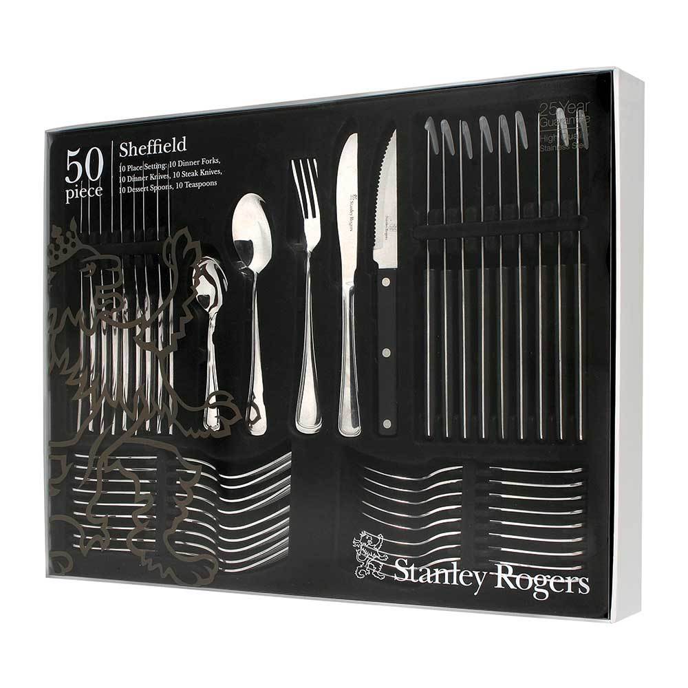 Stanley Rogers Sheffield 50 Piece Set with Steak Knives