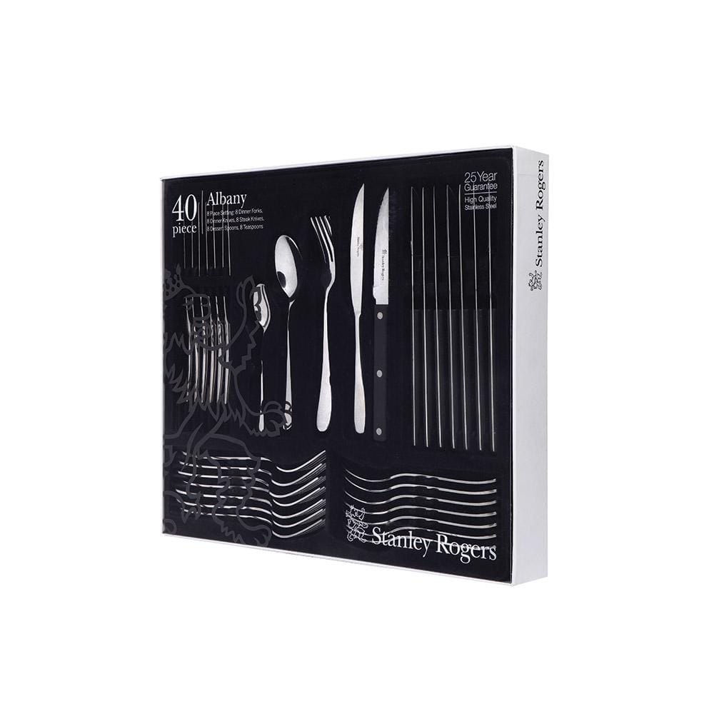 Stanley Rogers Albany 40 Piece Set with Steak Knives - Bronx Homewares