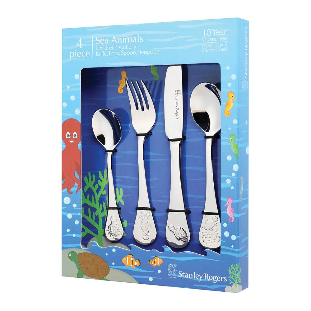 Stanley Rogers Children's Cutlery 4 Piece Set - Sea Animals