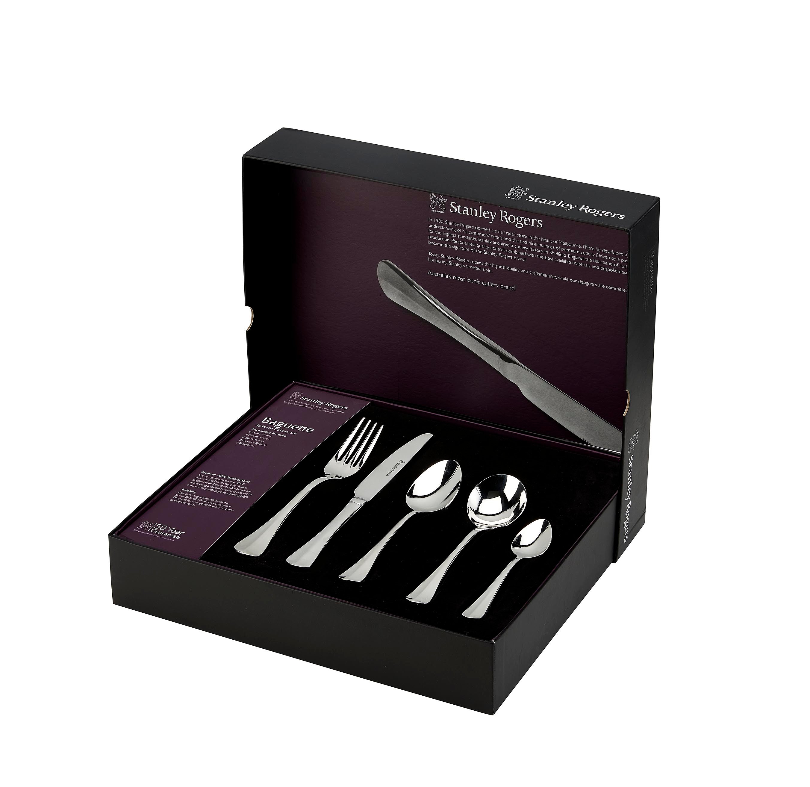 Stanley Rogers 30 Piece Baguette Cutlery Gift Boxed Set