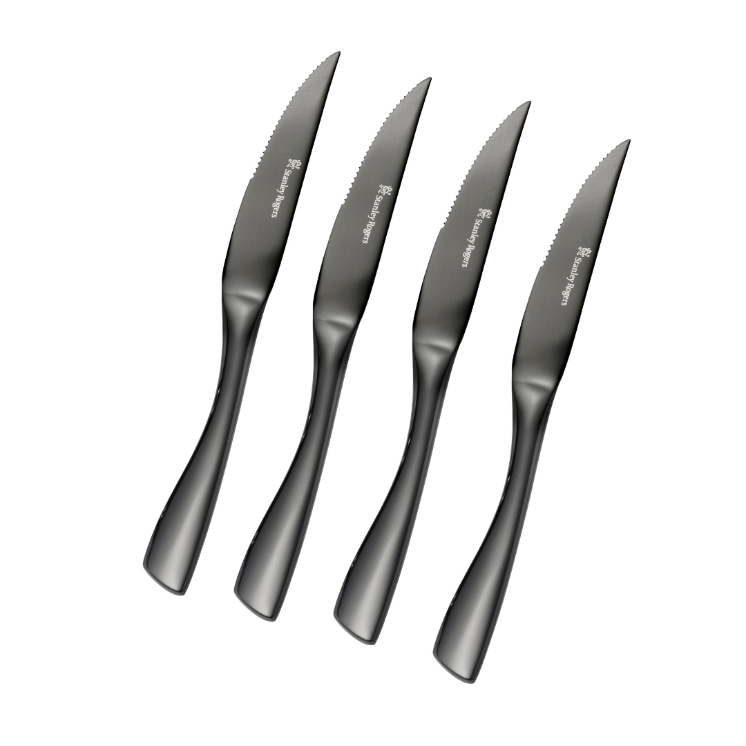 Stanley Rogers Soho Onyx Steak Knives 4 Piece Set