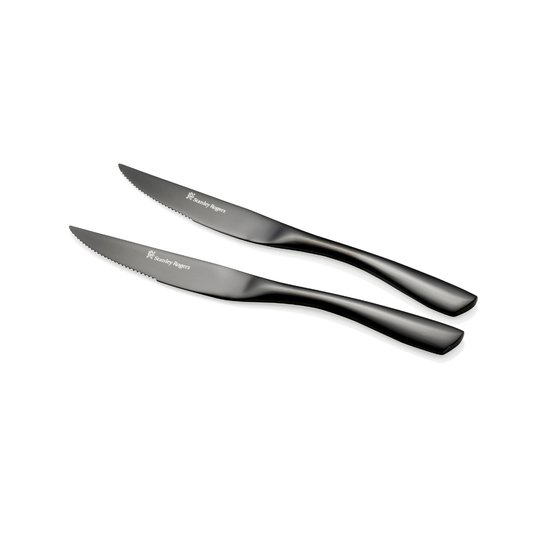 Stanley Rogers Soho Onyx Steak Knives 4 Piece Set