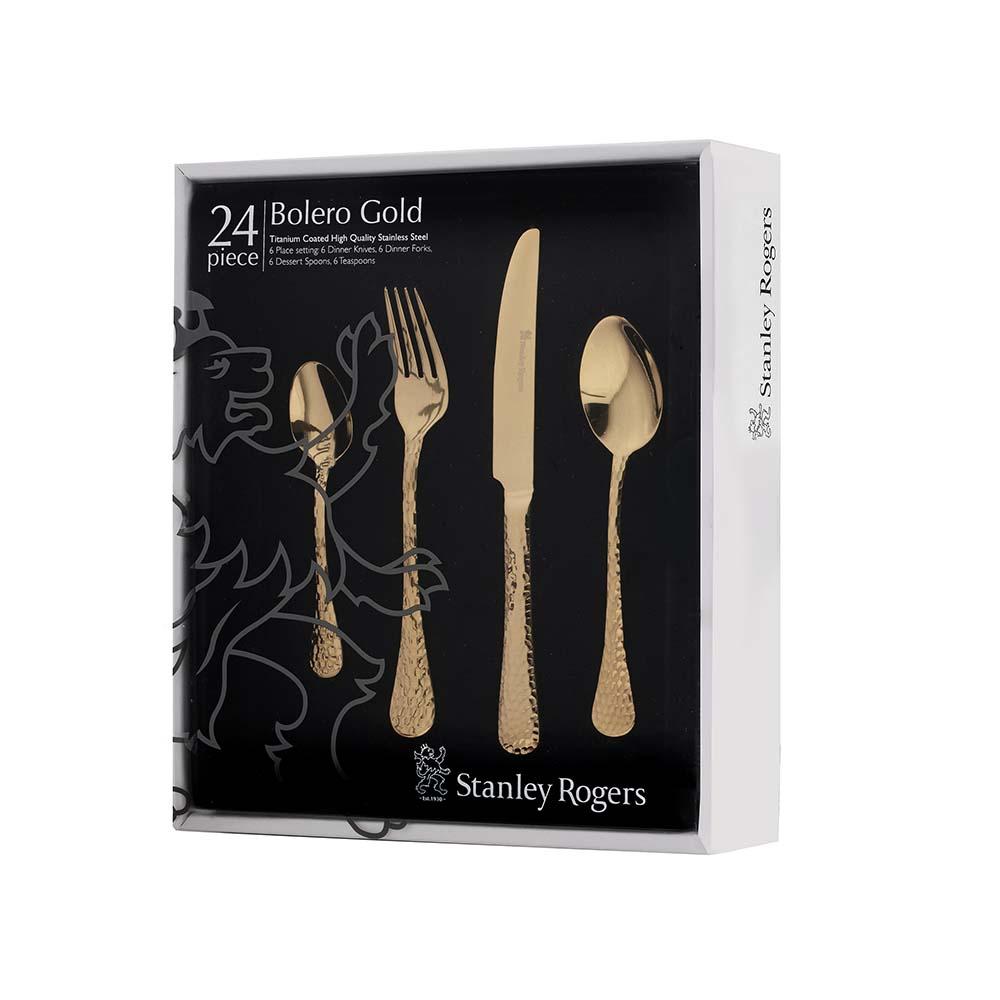 Stanley Rogers Bolero Gold 24 Piece Cutlery Set 50860