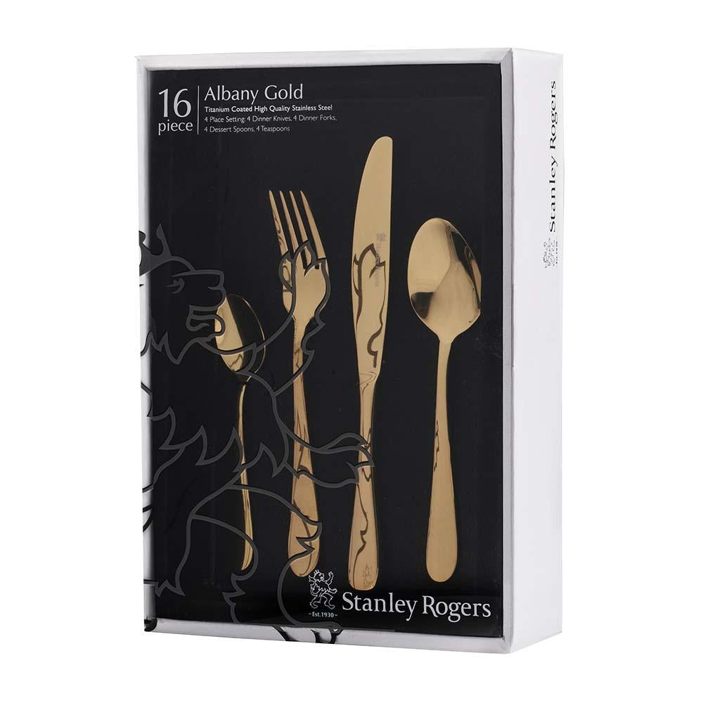 Stanley Rogers Albany Gold 16 Piece Cutlery Set 50862