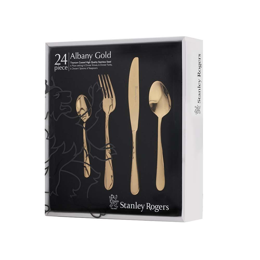 Stanley Rogers Albany Gold 24 Piece Cutlery Set 50864