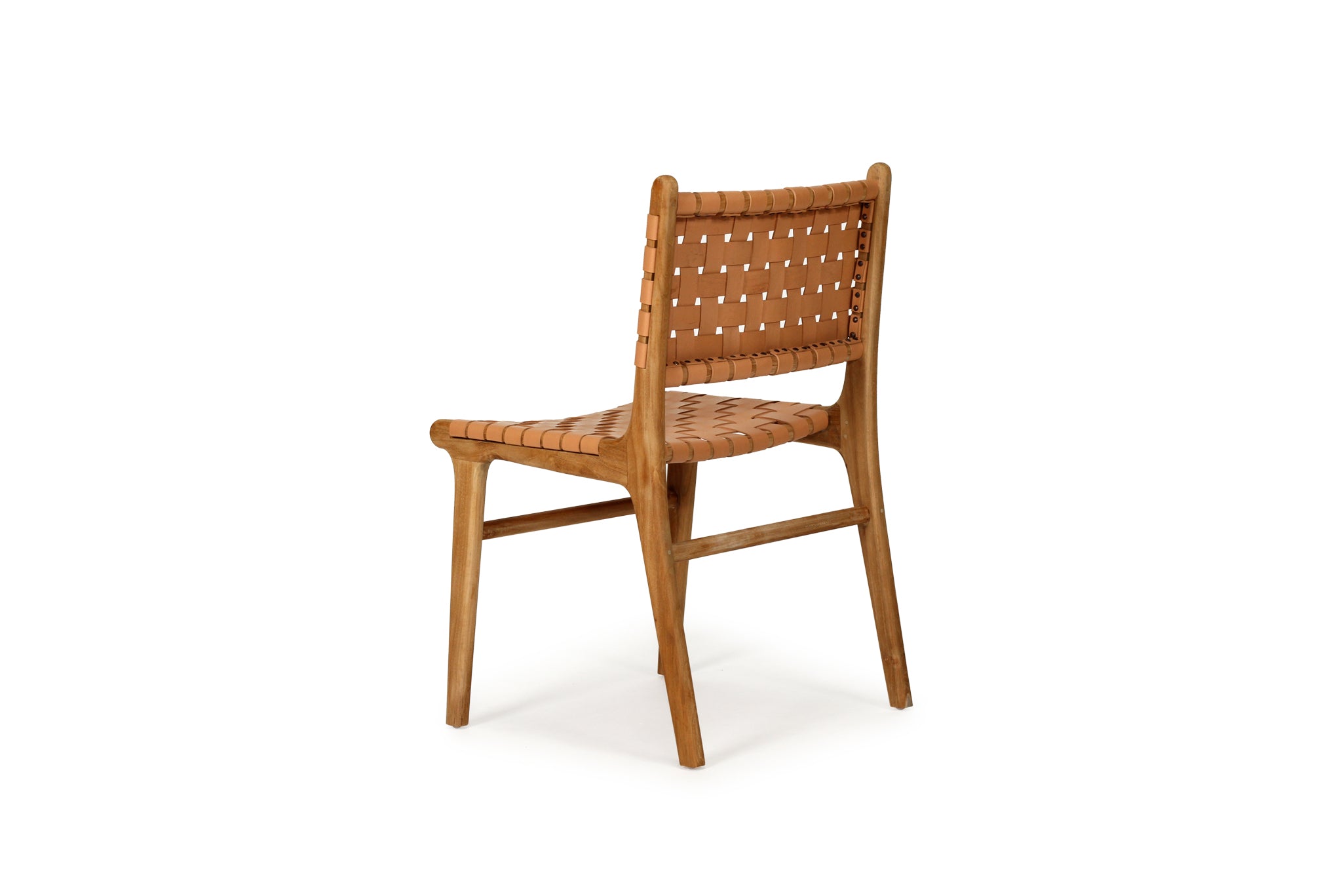 South Bank Woven Leather Side Chair – Natural