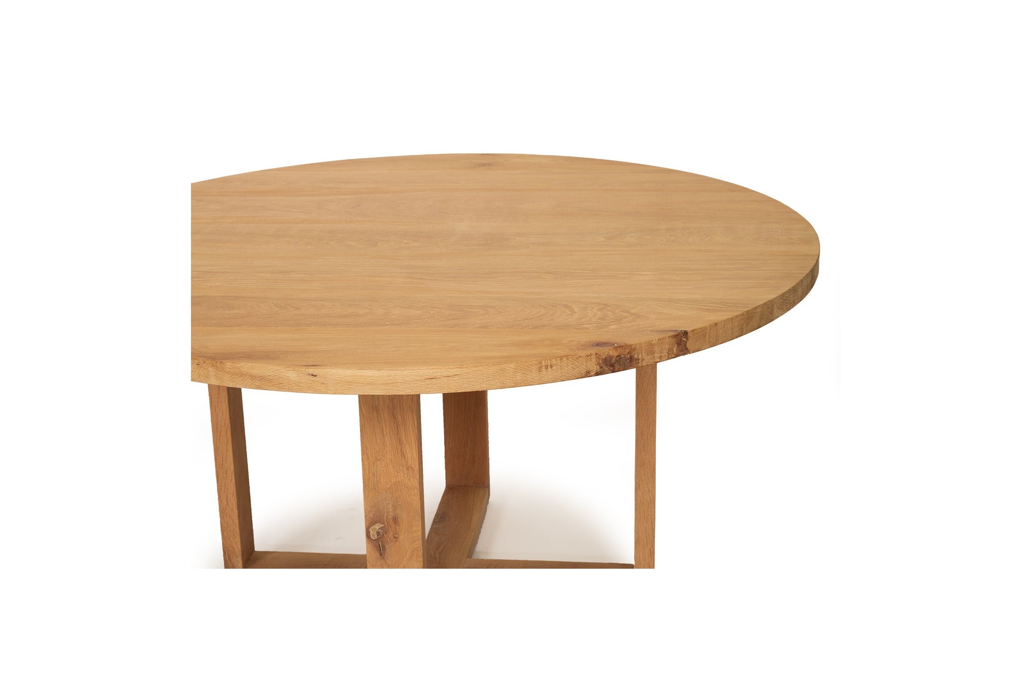 St Albans American Oak Round Dining Table