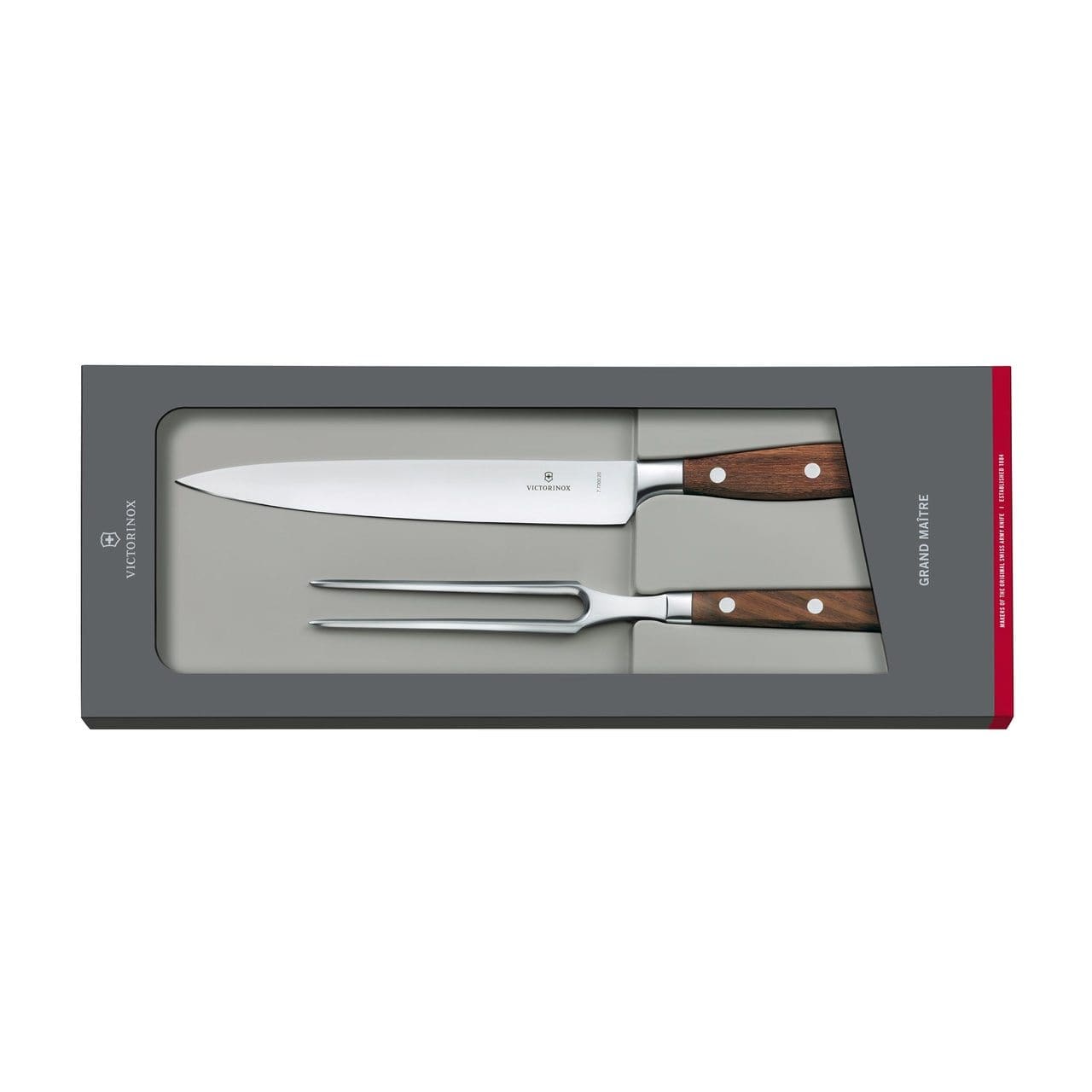 Victorinox 2 Piece Grand Maitre Forged Carving Set Rosewood