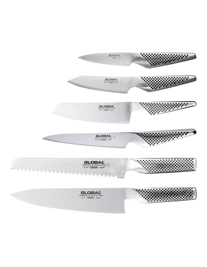 Global Hashira 7pc Knife Block Set – Maple
