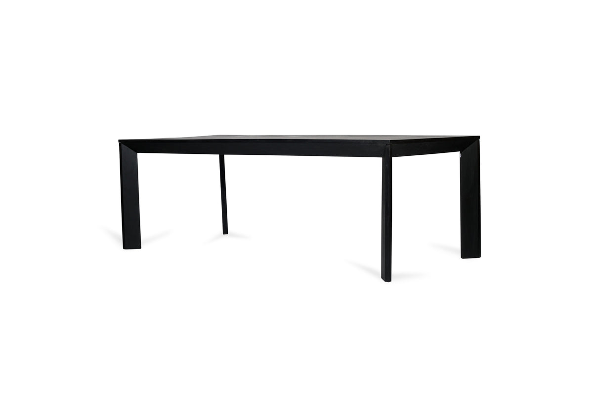 Arlo High Grade Teak Dining Table 2.2m Black