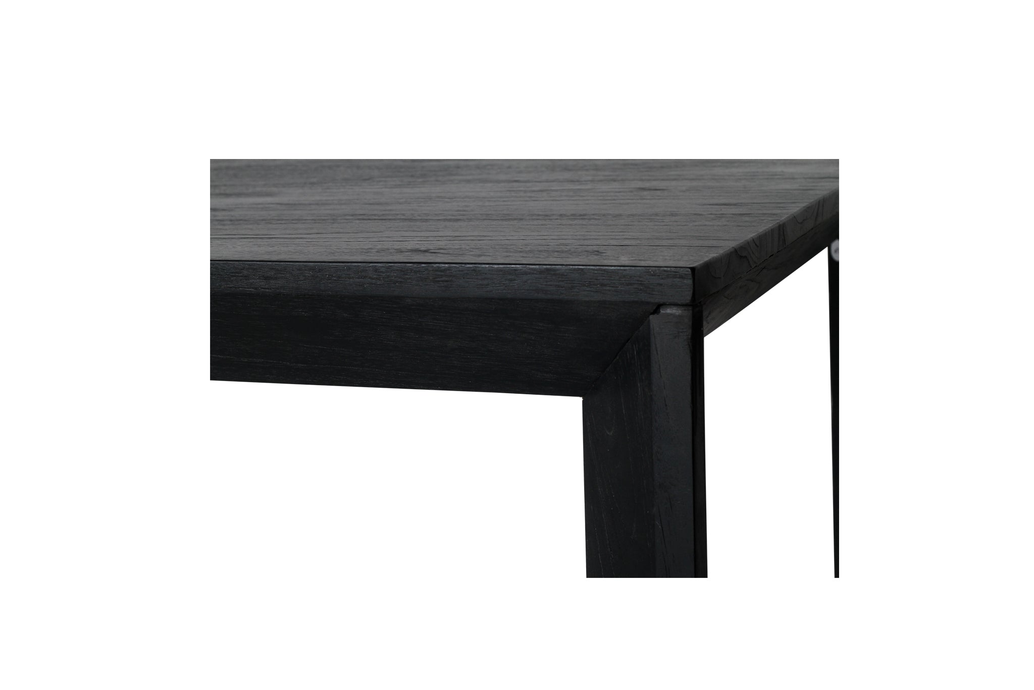 Arlo High Grade Teak Dining Table – 2.2m – Black