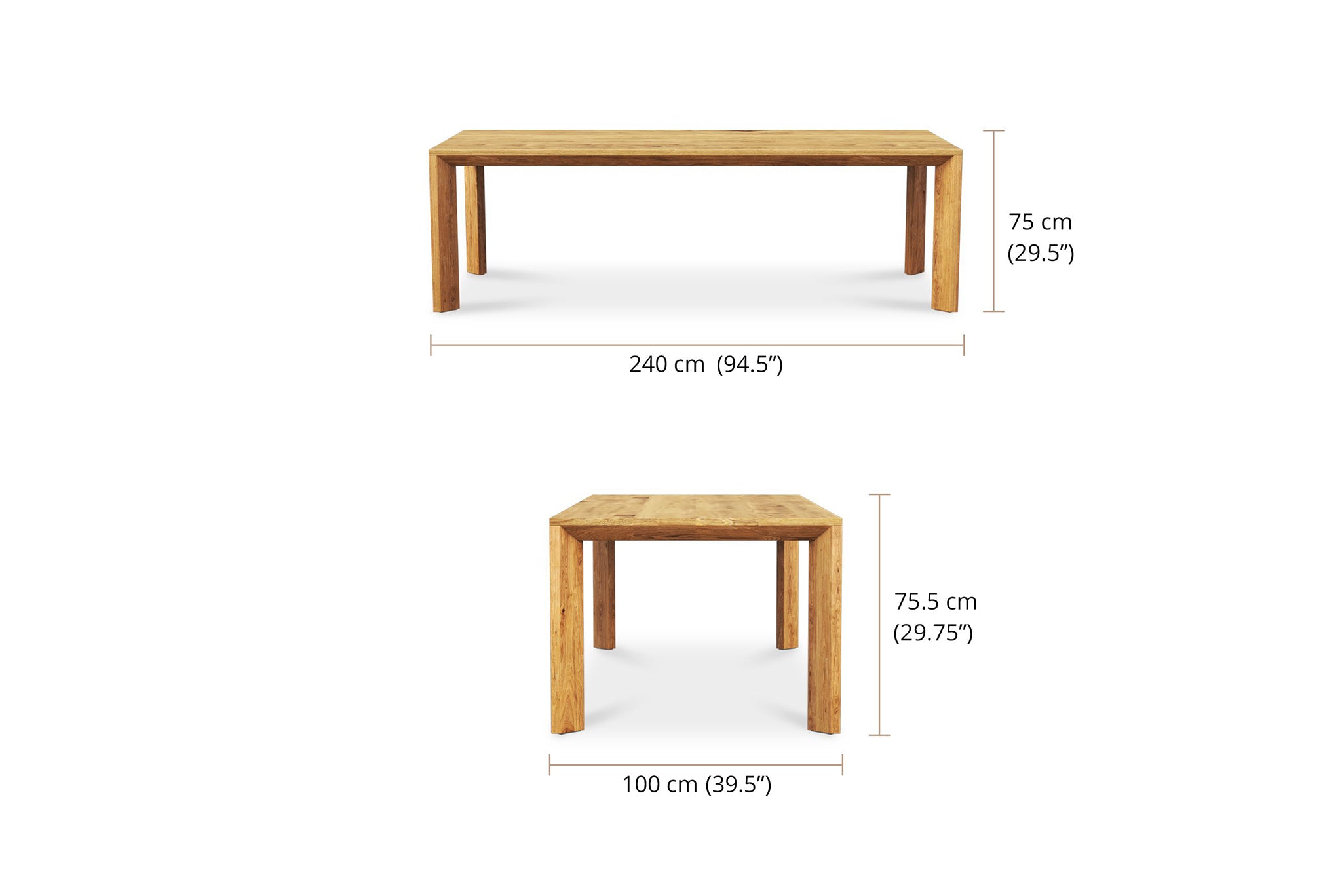 Arlo High Grade Teak Dining Table – 2.4m