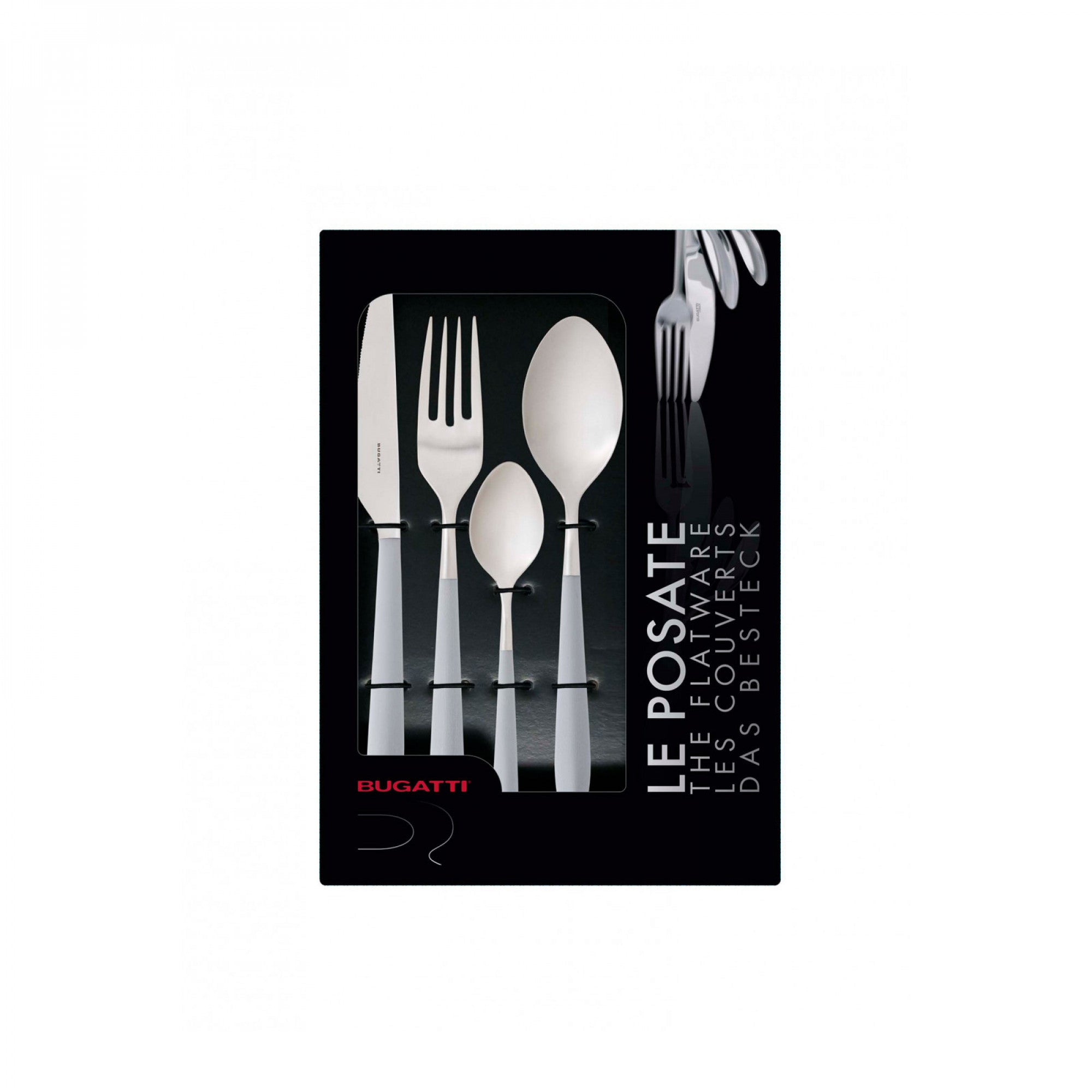 Bugatti Ares 16pc Cutlery Gift Boxed Set Grey