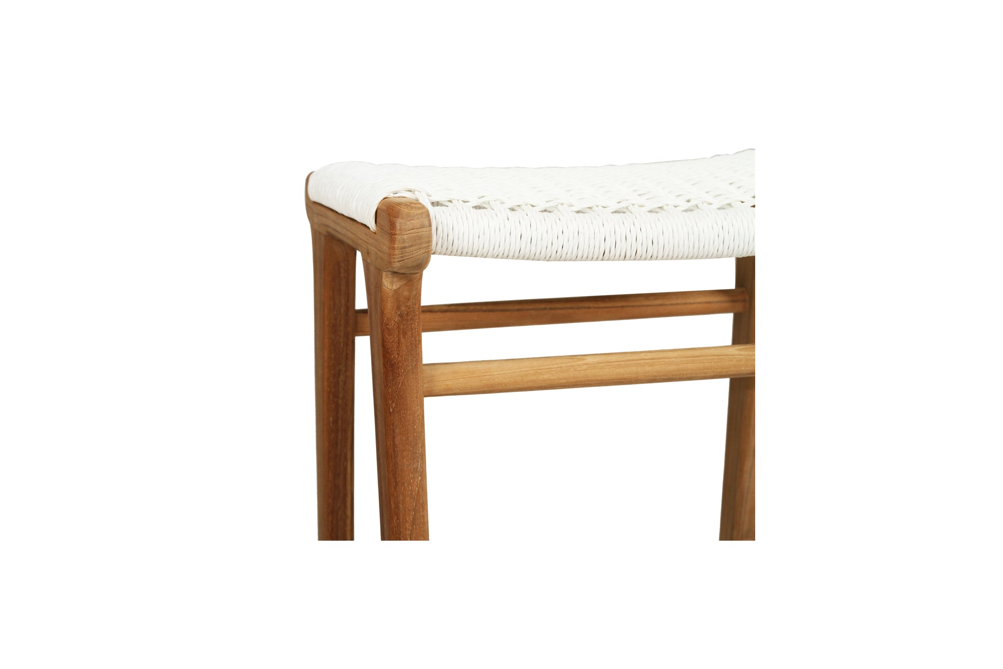 Cronulla Indoor/Outdoor Backless Counter Stool – White (Close Weave)
