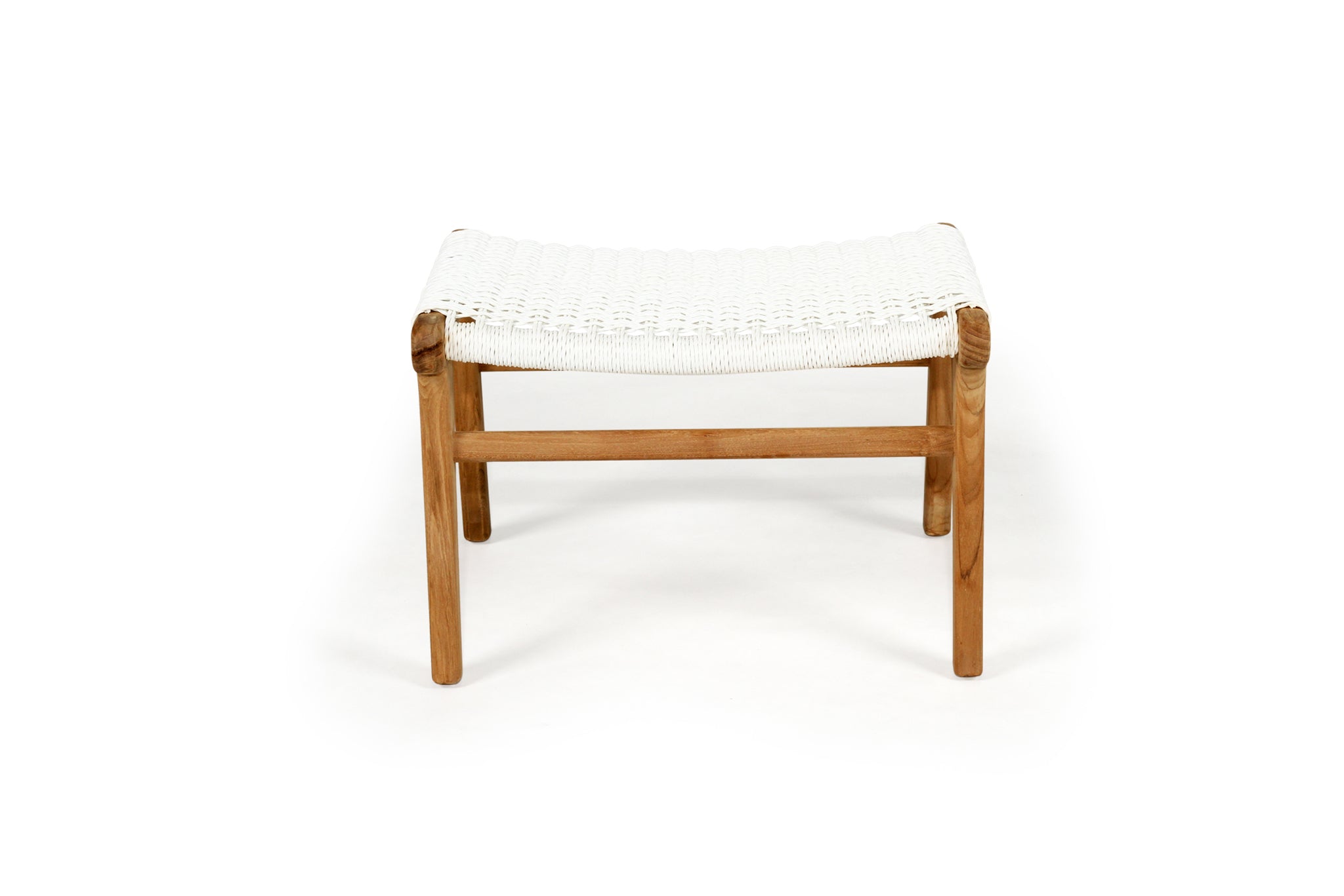Cronulla Indoor/Outdoor Lazy Chair Ottoman – White (Close Weave)