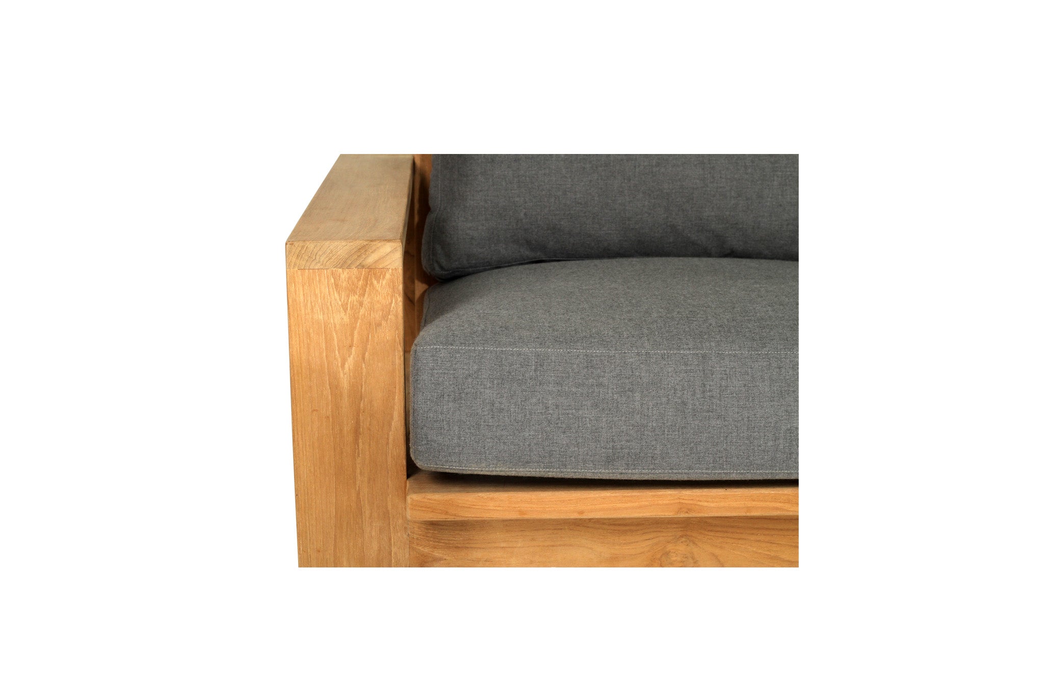 Ethan Teak Outdoor Sofa – 3 Seater – Cast Slate