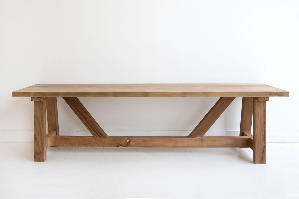 Farmhouse Reclaimed Teak Dining Table – 3.5m