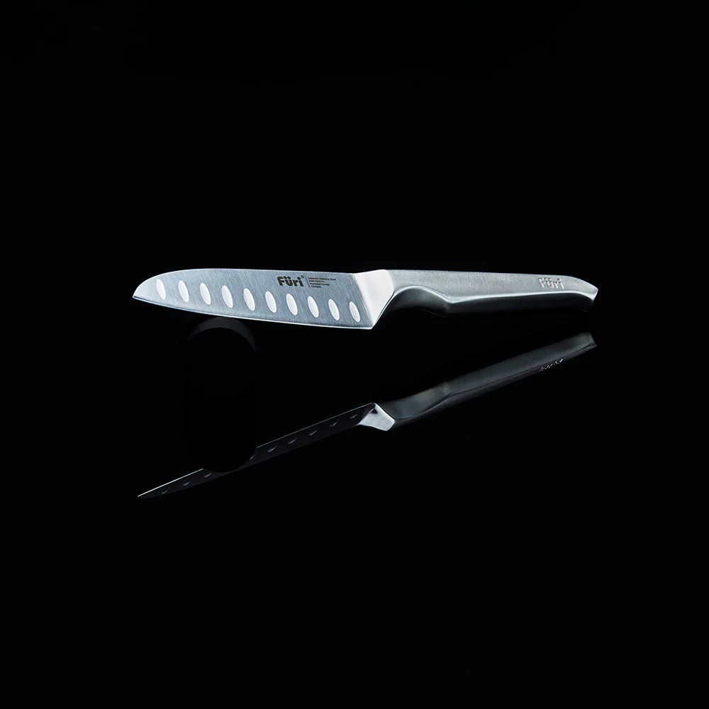 Furi Stone Knife Block Set Black and White Terazzo 6 Piece
